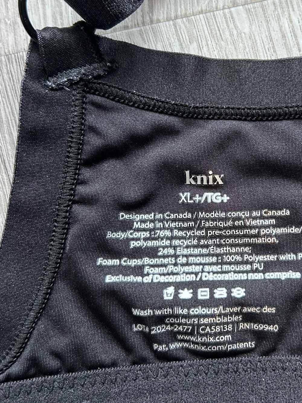 Women’s Knix One&only Scoop Bra black size XL+ - Picture 8 of 8
